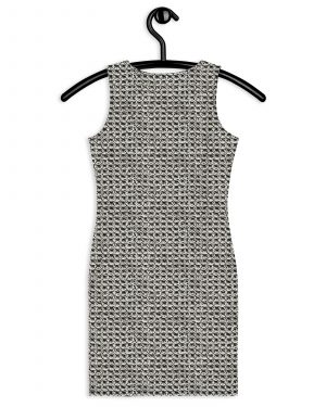 Medieval Chainmail Armor Print Bodycon Fitted Tank Dress