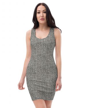 Medieval Chainmail Armor Print Bodycon Fitted Tank Dress