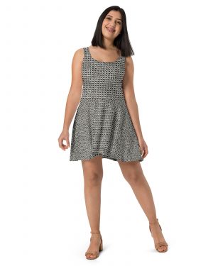 Medieval Chainmail Armor Print Skater Dress