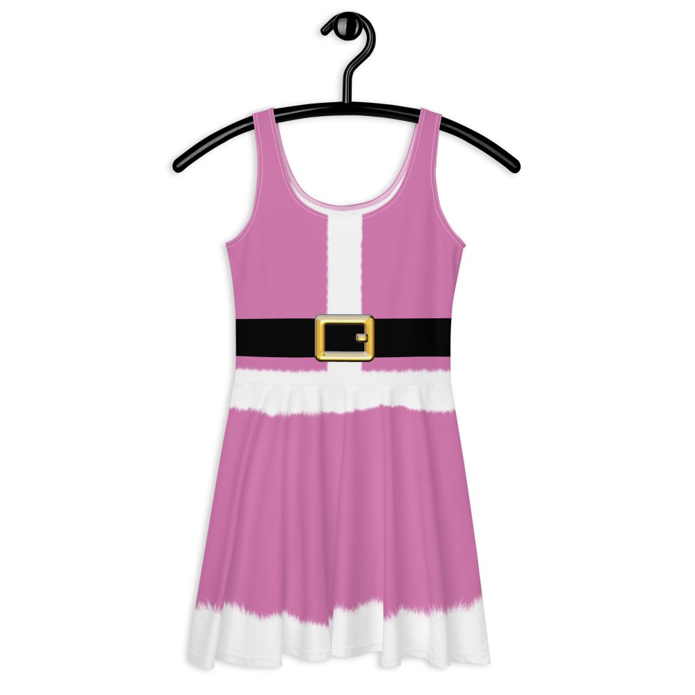 Pink Mrs. Santa Christmas Costume Skater Dress - Image 7