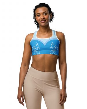 Princess Cinderella Costume Bounding Halloween Cosplay Sports bra