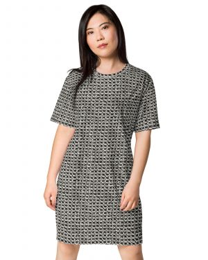 Medieval Chainmail Armor Print T-shirt dress
