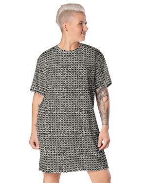 Medieval Chainmail Armor Print T-shirt dress