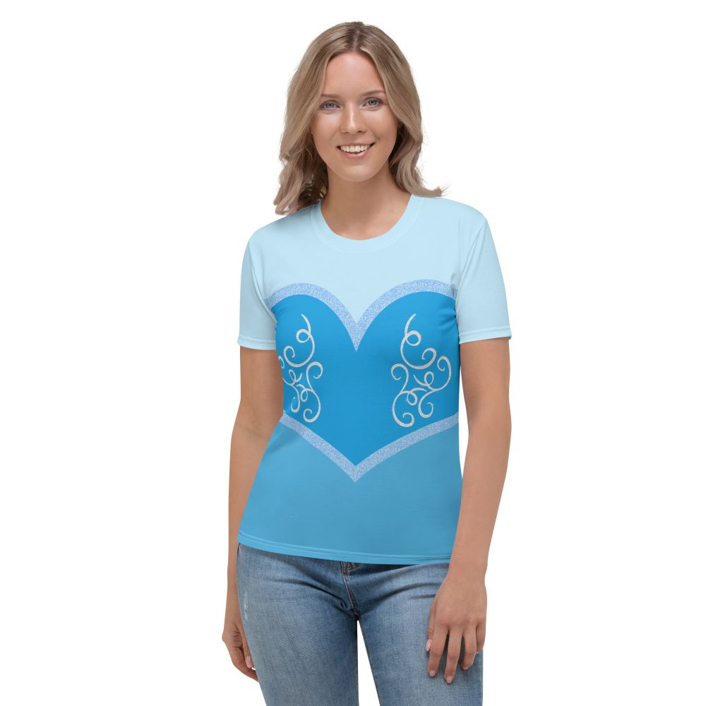 Princess Cinderella Costume Bounding Halloween Cosplay Women's T-shirt