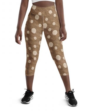 Reindeer Christmas Costume Yoga Capri Leggings