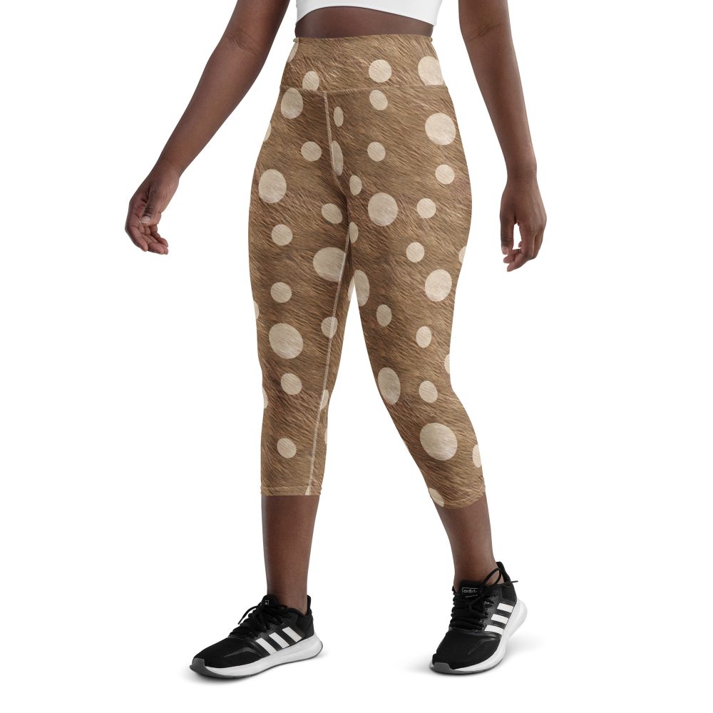 Reindeer Christmas Costume Yoga Capri Leggings - Image 2