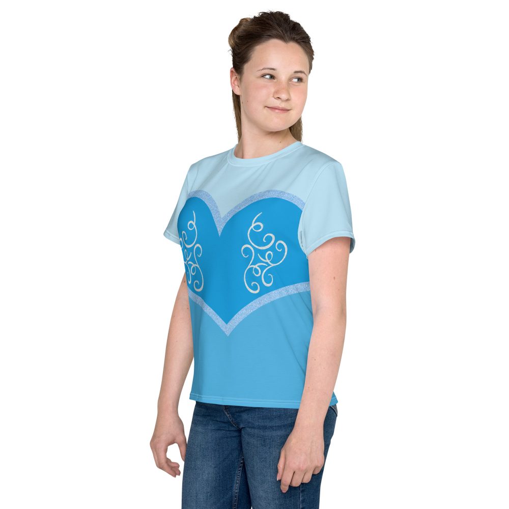 Princess Cinderella Costume Bounding Halloween Cosplay Youth crew neck t-shirt - Image 4