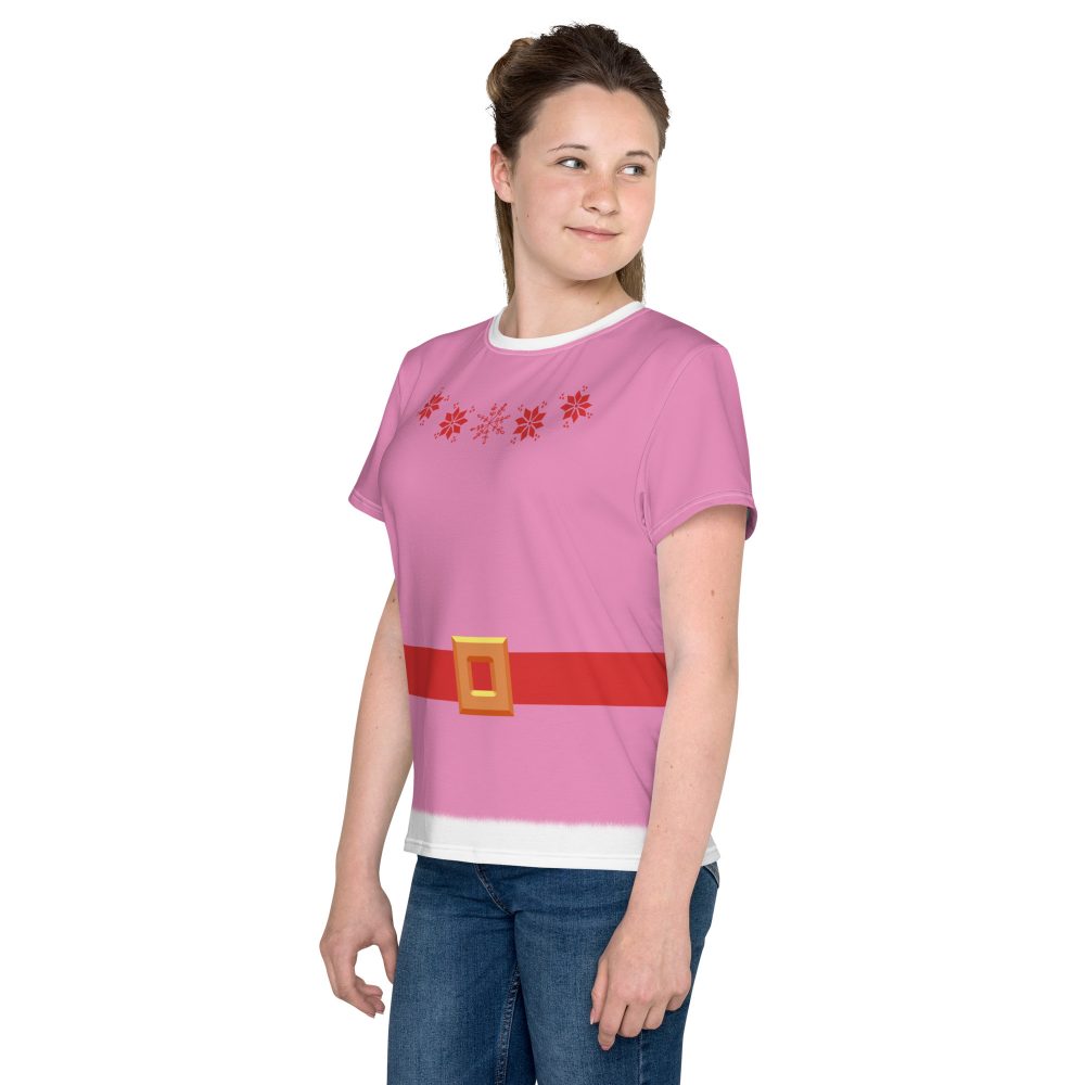 Jovie The Elf Christmas Costume Youth Short Sleeve T-Shirt - Image 4