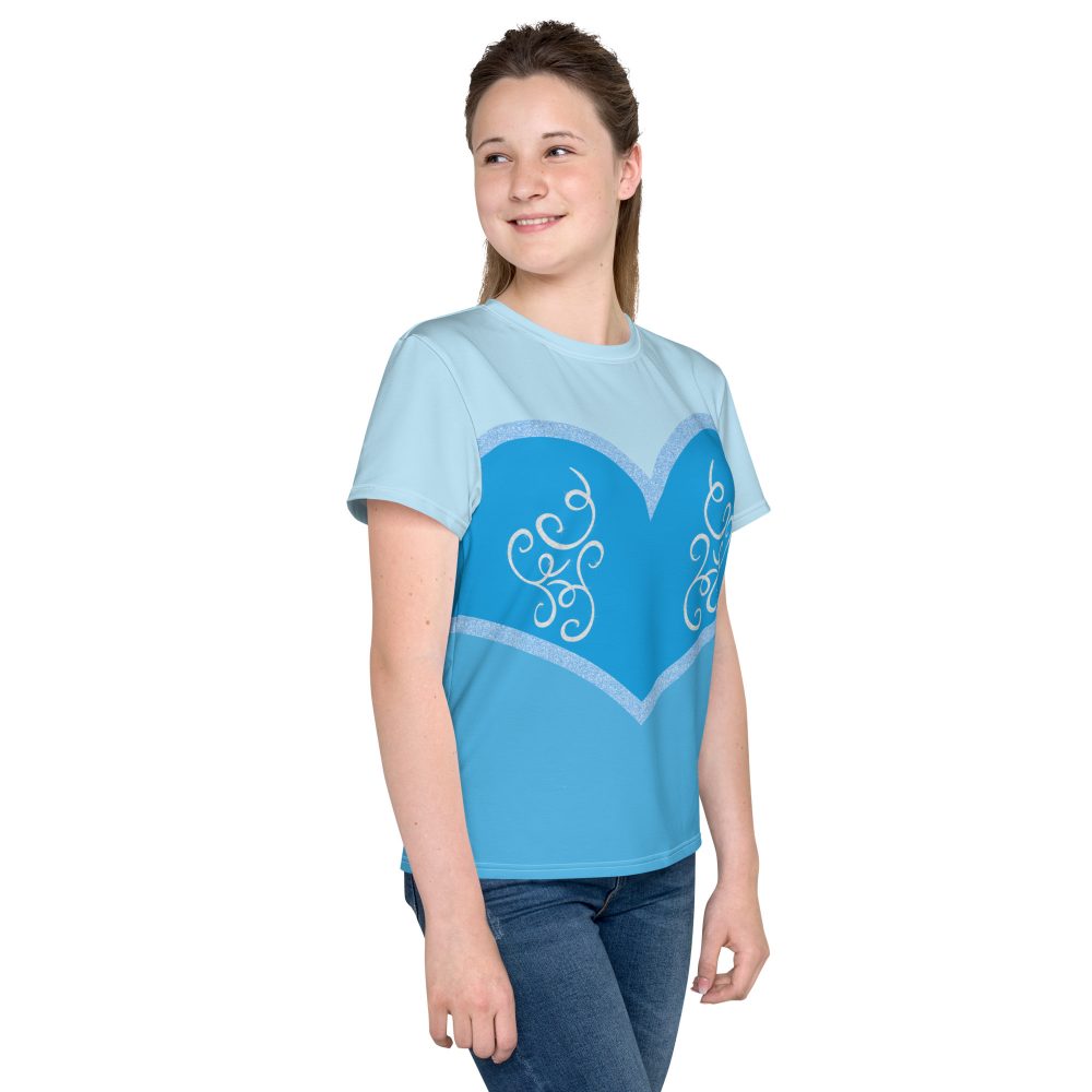 Princess Cinderella Costume Bounding Halloween Cosplay Youth crew neck t-shirt - Image 3
