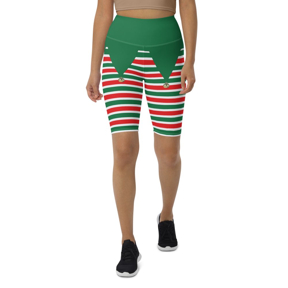 Christmas Elf Costume Festive Cosplay Bike Shorts