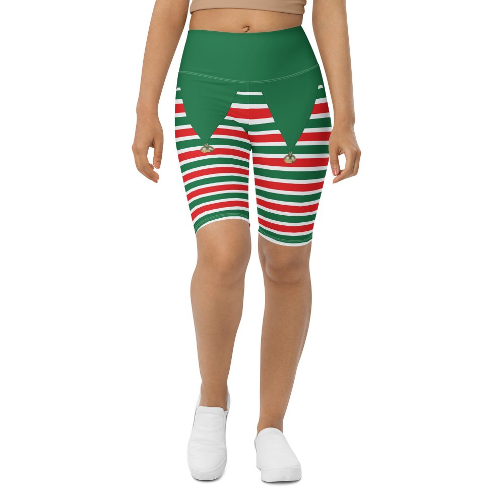 Christmas Elf Costume Festive Cosplay Bike Shorts - Image 3