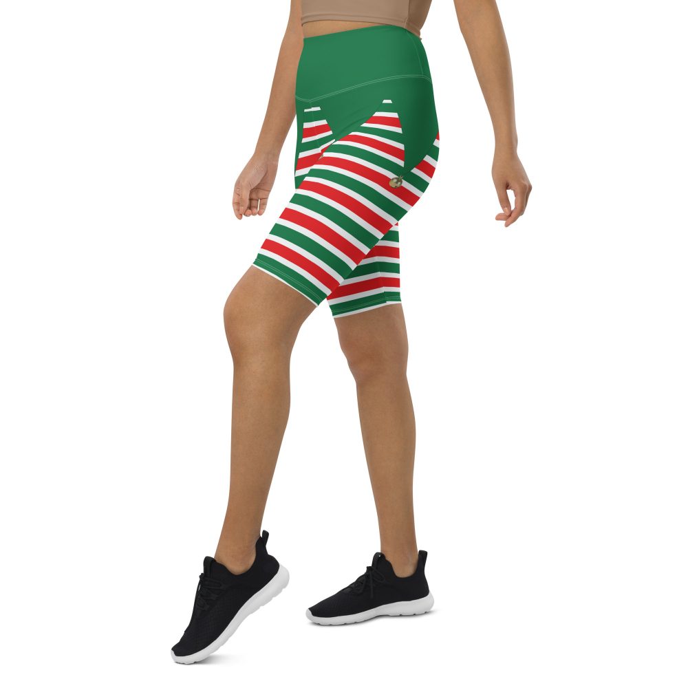 Christmas Elf Costume Festive Cosplay Bike Shorts - Image 8