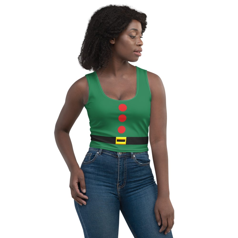 Christmas Elf Costume Festive Cosplay Crop Top