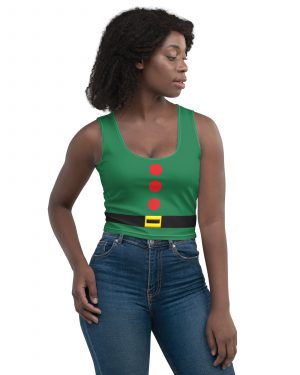 Christmas Elf Costume Festive Cosplay Crop Top