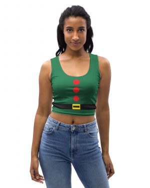 Christmas Elf Costume Festive Cosplay Crop Top