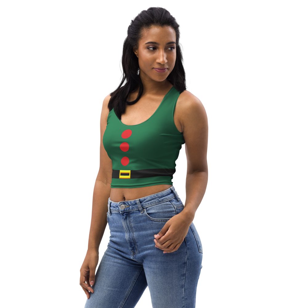 Christmas Elf Costume Festive Cosplay Crop Top - Image 4
