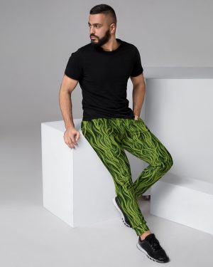 Green Fur Mean Christmas Villain Cosplay Costume Men’s Joggers