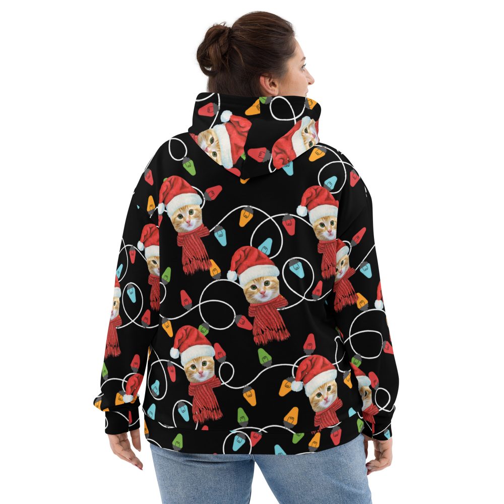 Custom Pet Photo Christmas Unisex Hoodie - Image 6