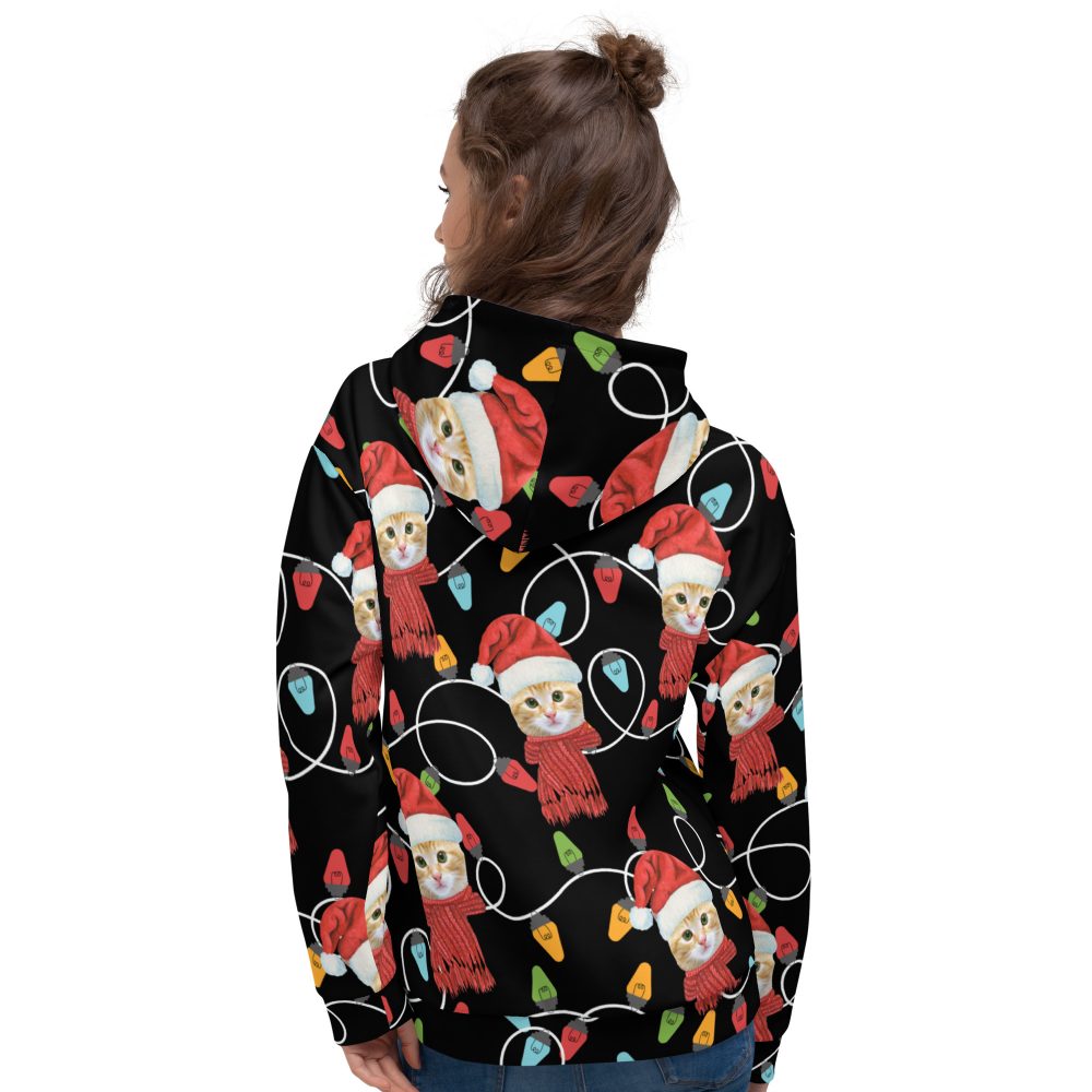Custom Pet Photo Christmas Unisex Hoodie - Image 10