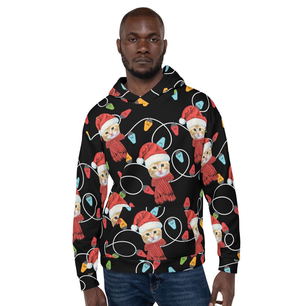 Custom Pet Photo Christmas Unisex Hoodie - Image 4