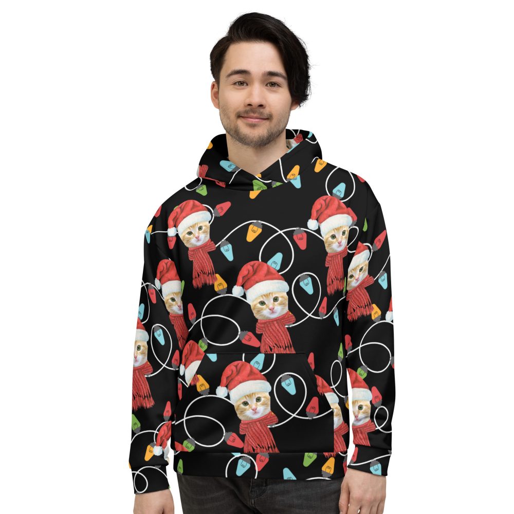 Custom Pet Photo Christmas Unisex Hoodie - Image 5
