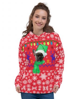 Ugly Christmas Sweater Custom Pet Photo Gift Unisex Hoodie