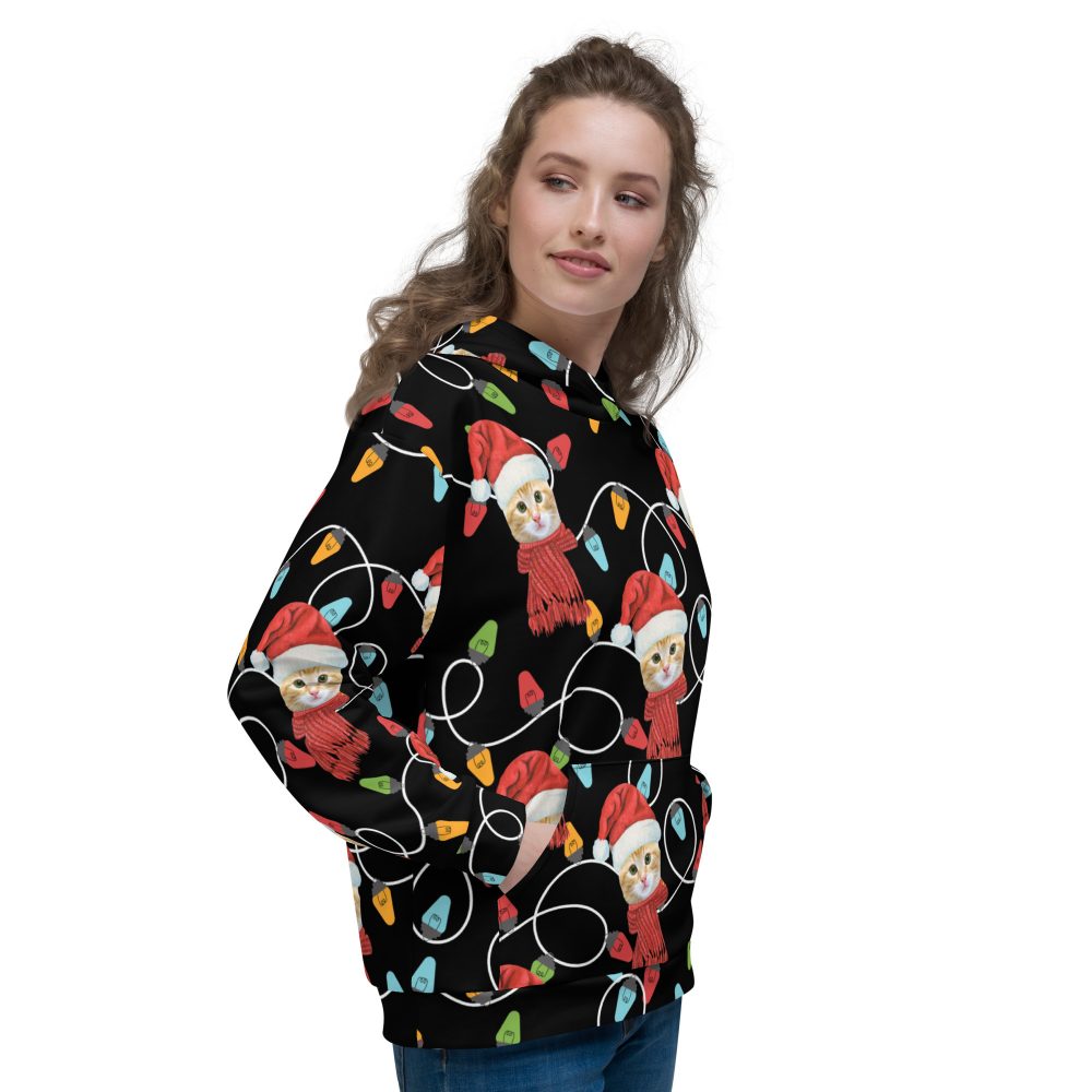 Custom Pet Photo Christmas Unisex Hoodie - Image 11