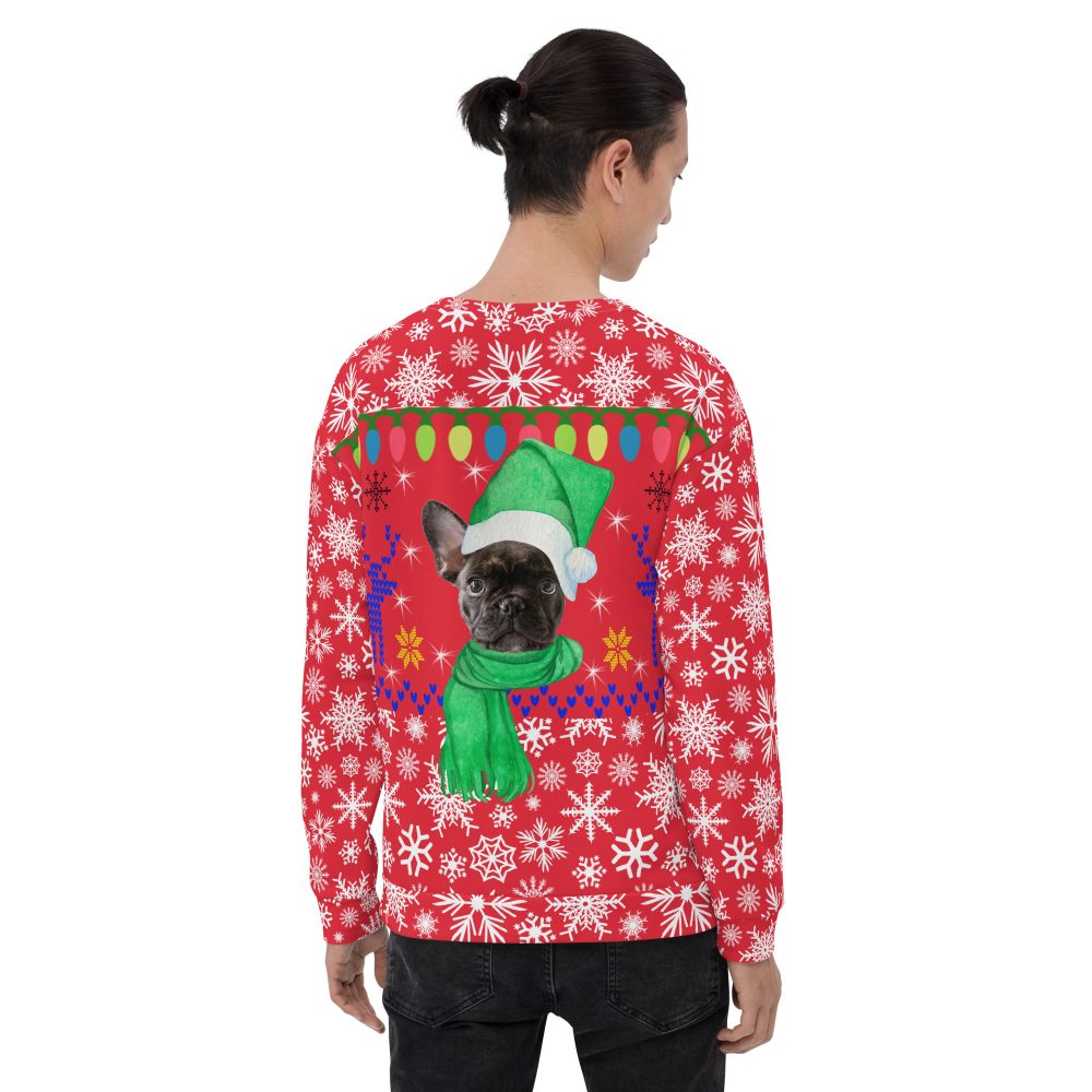 Ugly Christmas Sweater Custom Pet Photo Gift Unisex Sweatshirt - Image 7