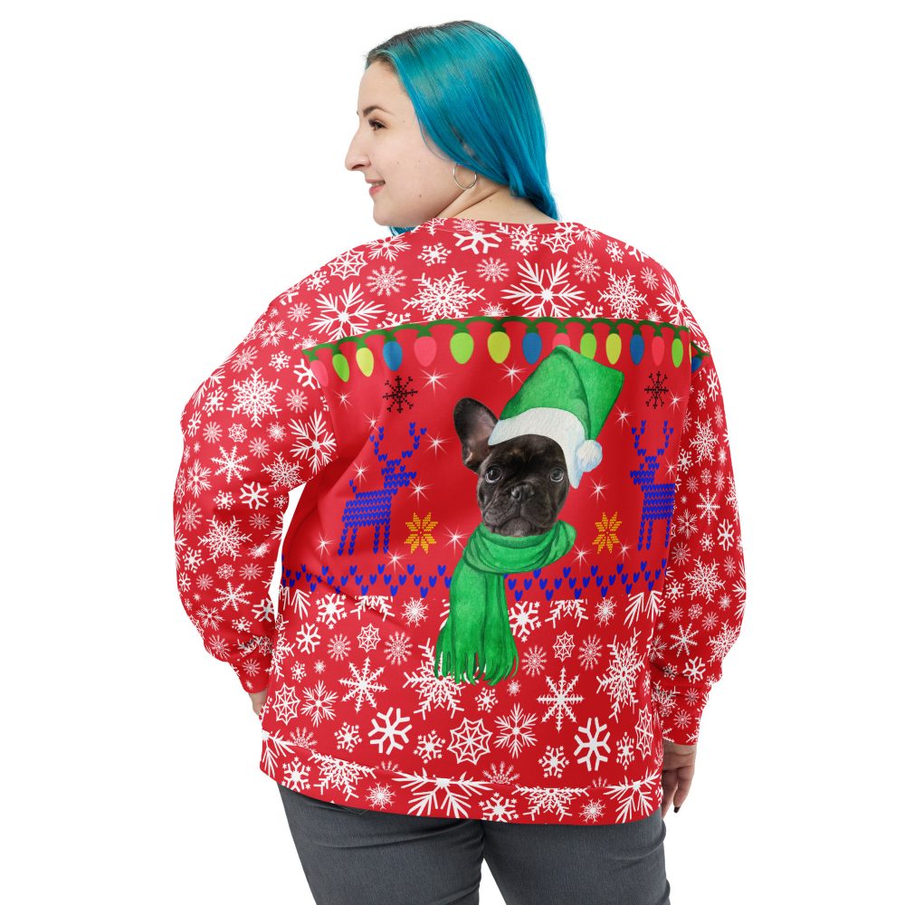 Ugly Christmas Sweater Custom Pet Photo Gift Unisex Sweatshirt - Image 9