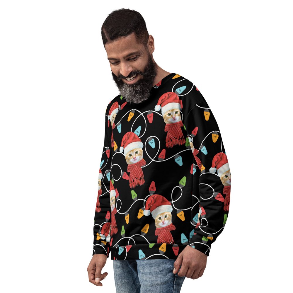 Custom Pet Photo Christmas Unisex Sweatshirt - Image 4