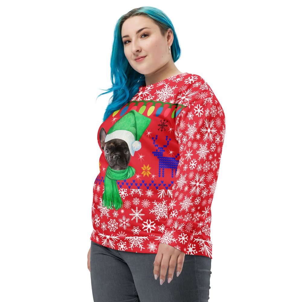 Ugly Christmas Sweater Custom Pet Photo Gift Unisex Sweatshirt - Image 10
