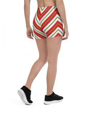 Christmas Festive Striped Red Green Shorts