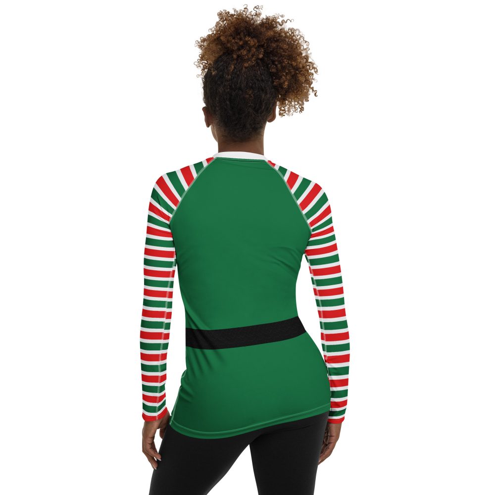 Christmas Elf Costume Long Sleeve Rash Guard - Image 5