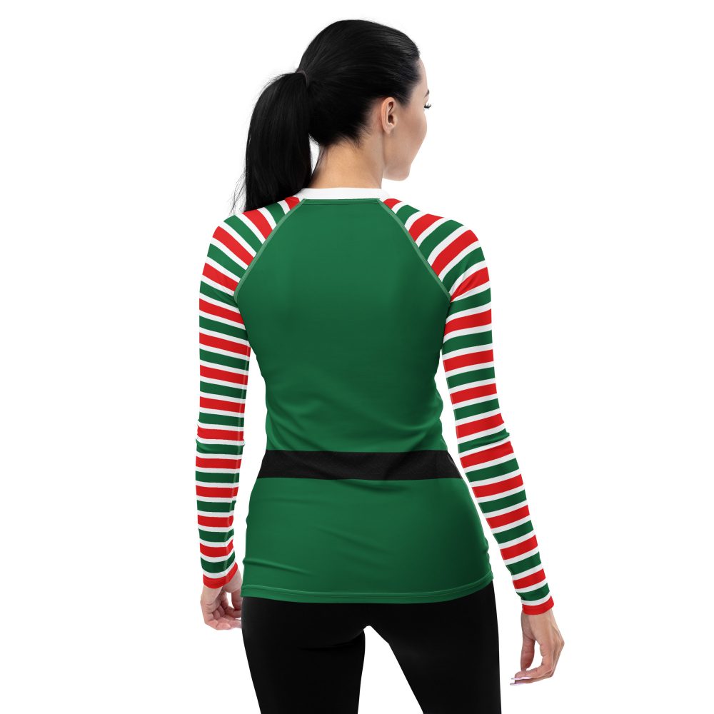 Christmas Elf Costume Long Sleeve Rash Guard - Image 9