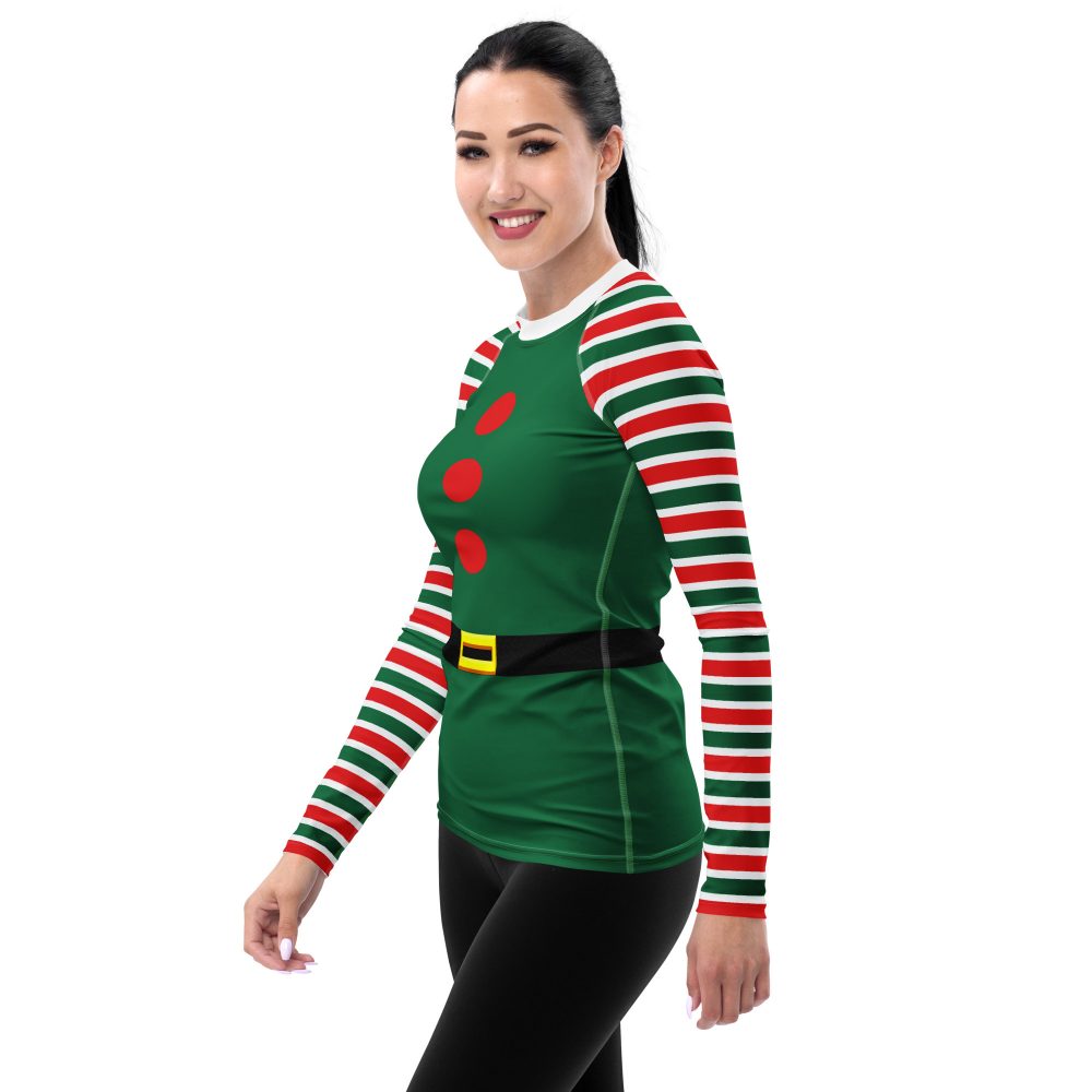 Christmas Elf Costume Long Sleeve Rash Guard - Image 10