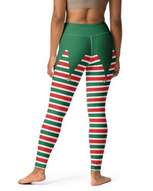 Christmas Elf Costume Festive Cosplay Yoga Leggings