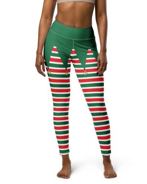 Christmas Elf Costume Festive Cosplay Yoga Leggings