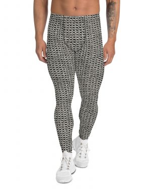 Medieval Chainmail Armor Print Men’s Leggings