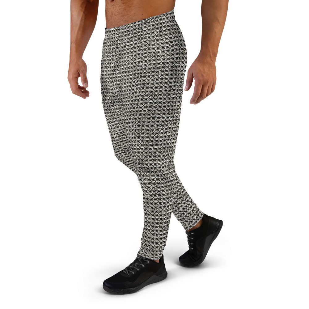 Medieval Chainmail Armor Print Men's Joggers - Image 5