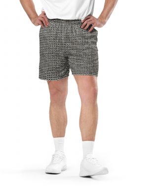 Medieval Chainmail Armor Print Unisex mesh shorts