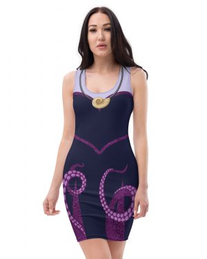 Ursula Costume Sea Witch Octopus Villain Bodycon Fitted Tank Dress