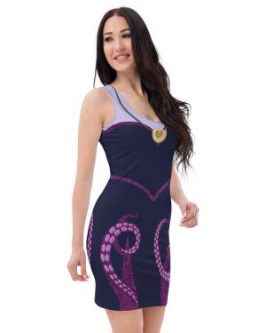 Ursula Costume Sea Witch Octopus Villain Bodycon Fitted Tank Dress