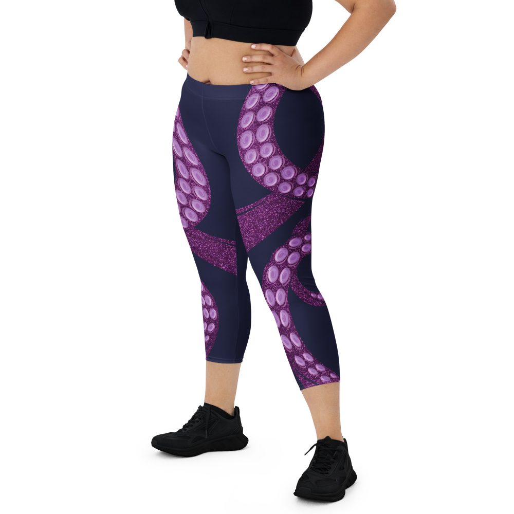 Ursula Costume Sea Witch Octopus Villain Capri Leggings - Image 3