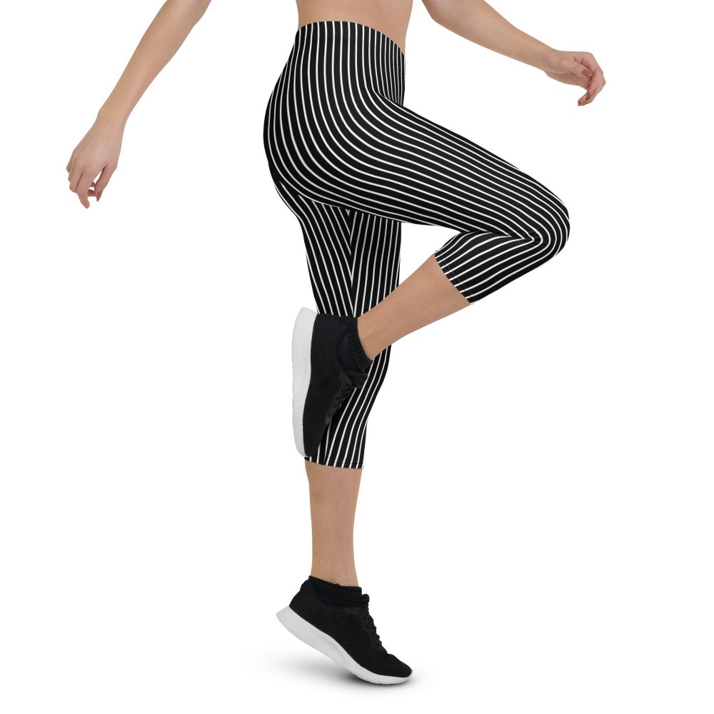 Jack Skellington Nightmare Before Christmas Costume Capri Leggings - Image 4