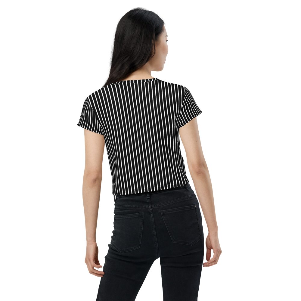 Jack Skellington Nightmare Before Christmas Costume Crop Tee - Image 3