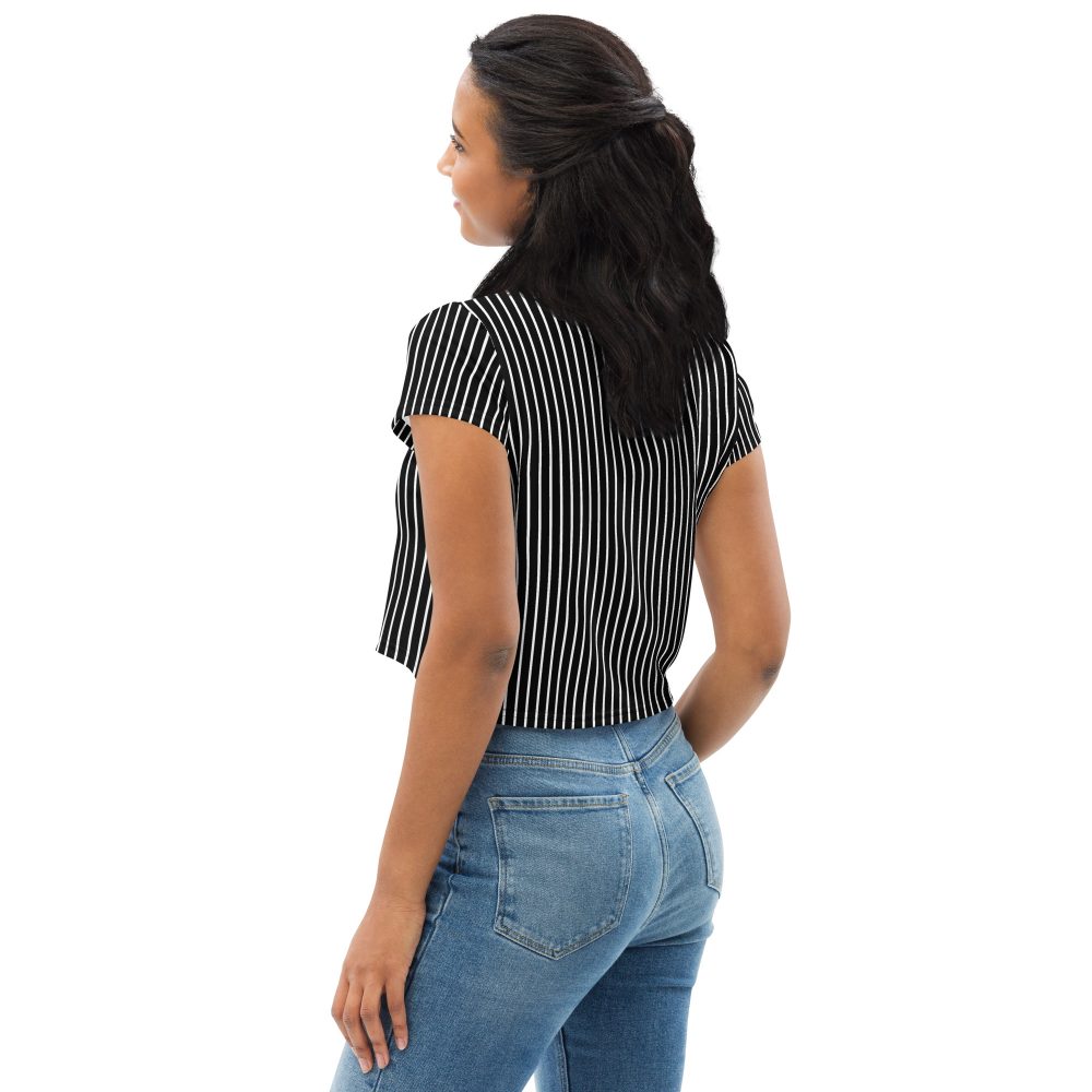 Jack Skellington Nightmare Before Christmas Costume Crop Tee - Image 7