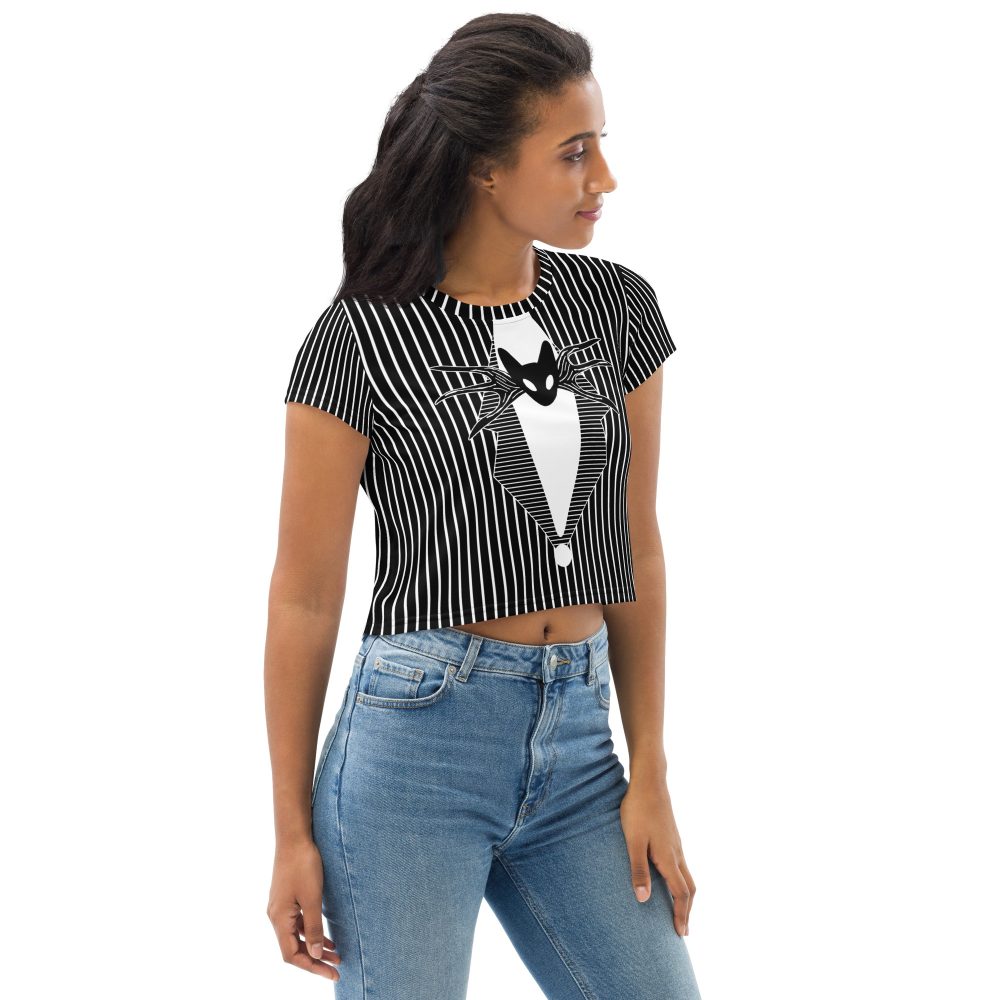 Jack Skellington Nightmare Before Christmas Costume Crop Tee - Image 8