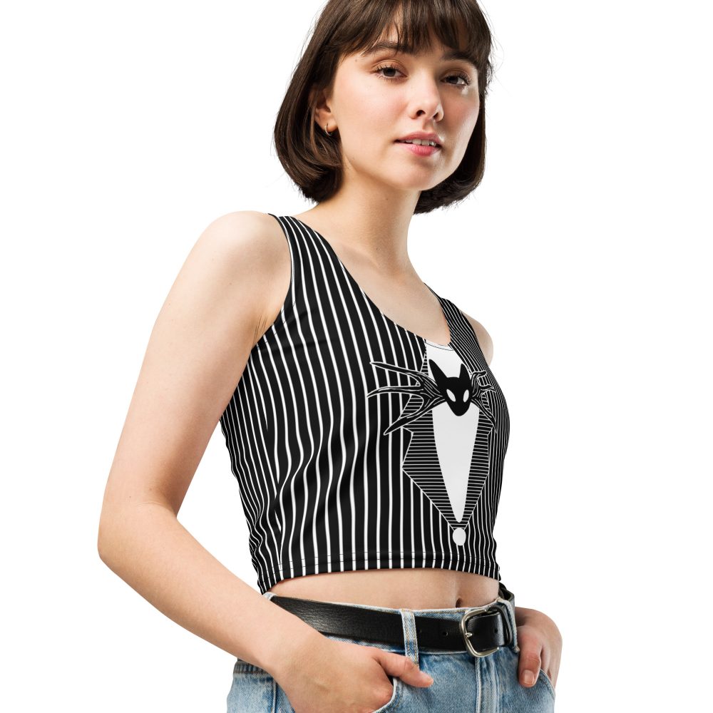 Jack Skellington Nightmare Before Christmas Costume Crop Top - Image 3