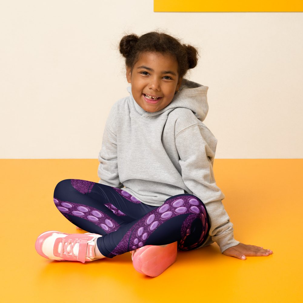 Ursula Costume Sea Witch Octopus Villain Kid's Leggings - Image 2