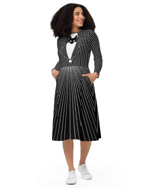 Jack Skellington Nightmare Before Christmas Costume Long Sleeve Dress